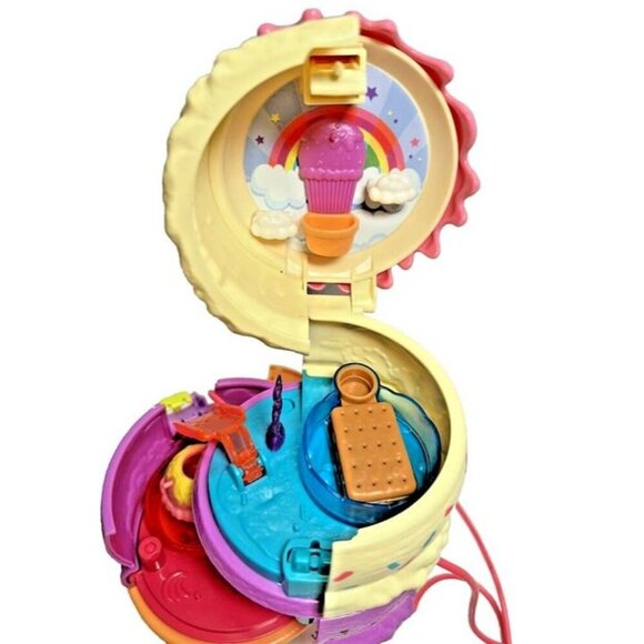 Polly Pocket Spin N Surprise Ice Cream Cone Shape 3 Story Playground Purse Shell - Picture 3 of 7